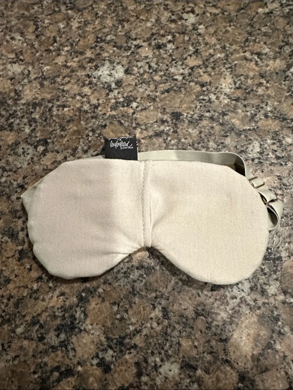 Free People Star Embroidered Sleep Mask - Gold & Silver Stars on Light Gray